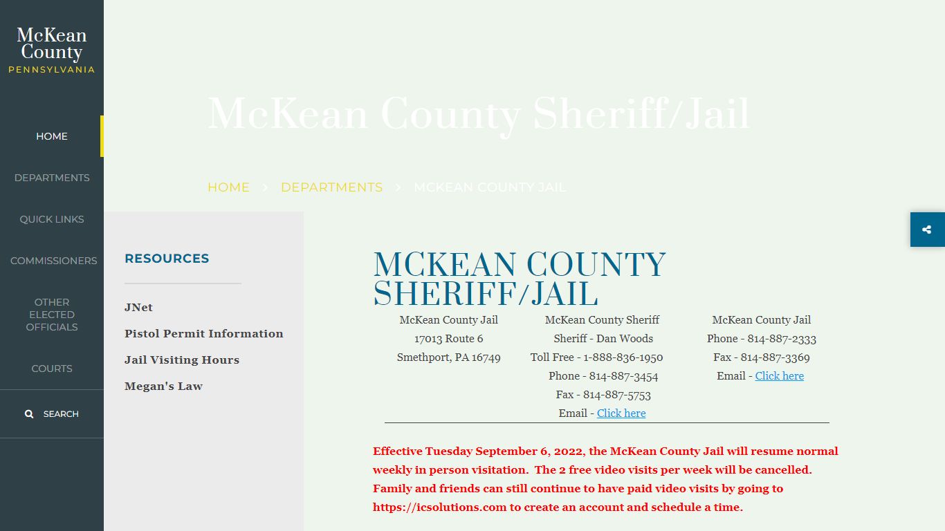McKean County Sheriff/Jail